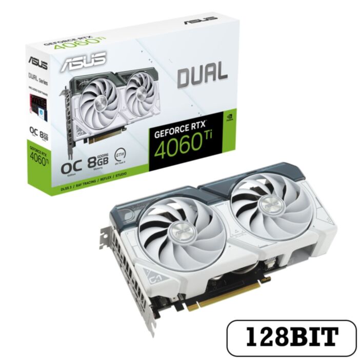 ASUS Dual RTX 4060 Ti White OC Edition 8GB GDDR6 128Bit
