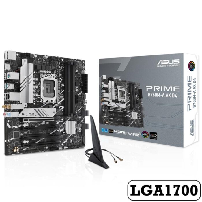 ASUS MAINBOARD PRIME B760M-A AX D4 LGA1700 DDR4