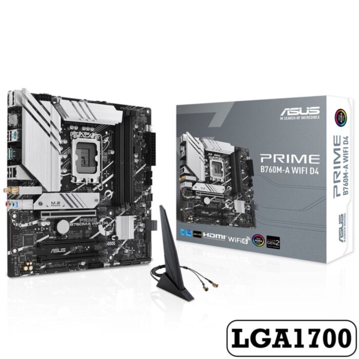ASUS MAINBOARD PRIME B760M-A WIFI D4 LGA1700 DDR4