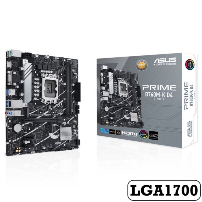 ASUS MAINBOARD PRIME B760M-K D4-CSM LGA1700 DDR4