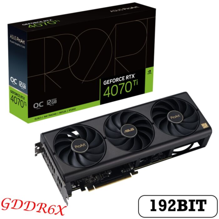 ASUS PROART RTX 4070 Ti O12G GDDR6X 192Bit