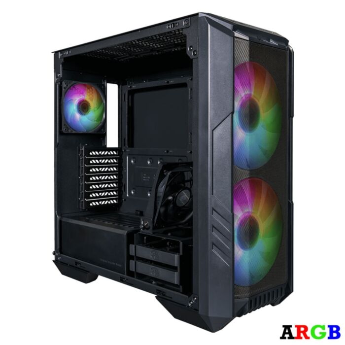 COOLER MASTER CASE COMPUTER HAF 500 ARGB BLACK Mid Tower