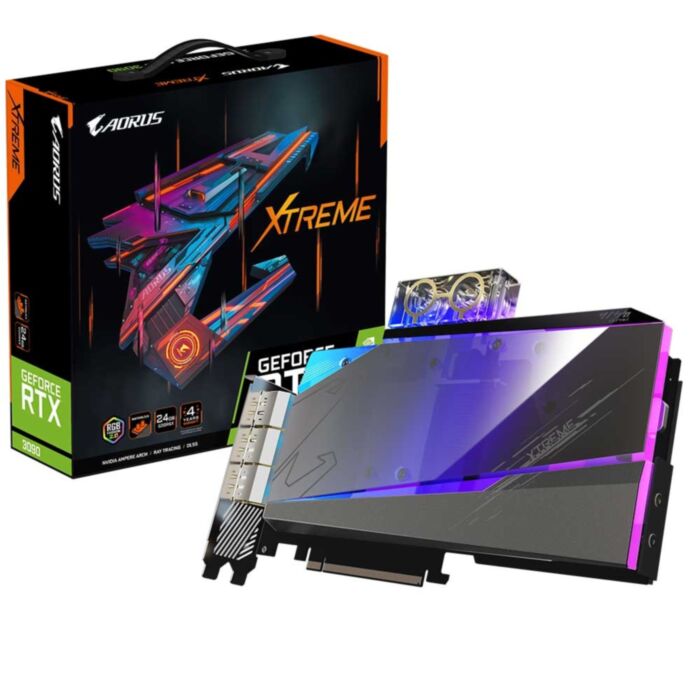 کارت گرافیک گیگابایت AORUS RTX 3090 XTREME WATERFORCE WB 24G 