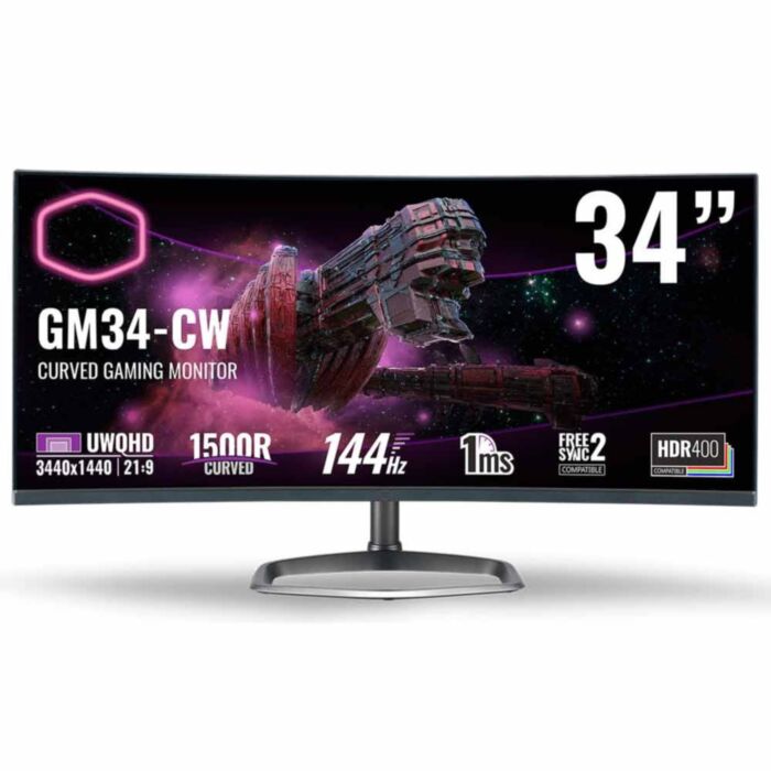 مانیتور گیمینگ کولر مستر GM34-CW سایز 34 اینچ