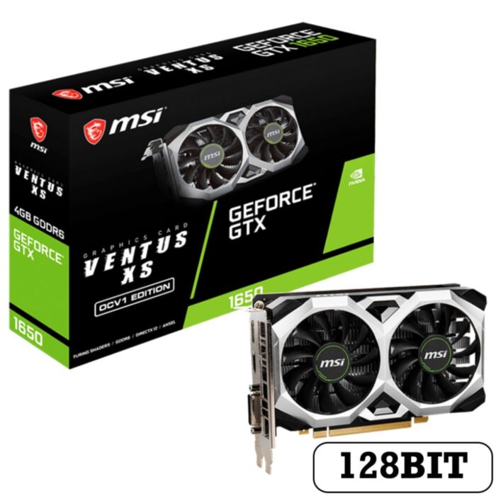 MSI GT 1650 D6 VENTUS XS OCV1 4G GDDR6 128Bit
